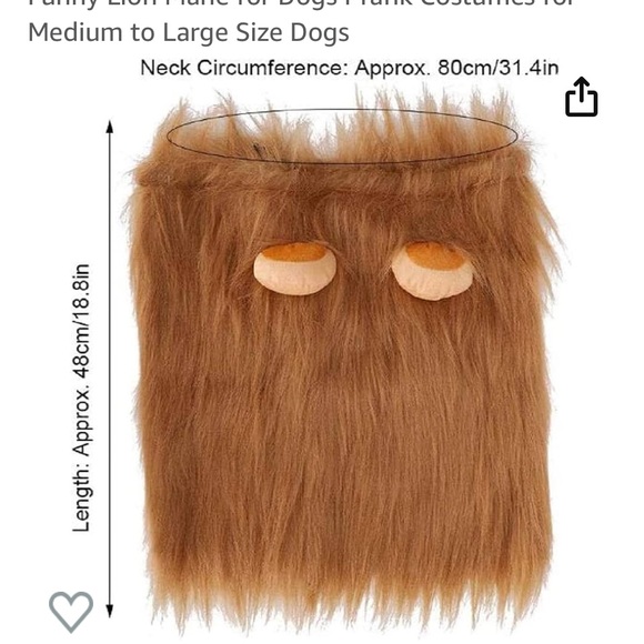 Lion 🦁 costume for dogs- comes with the mane and a tail piece. - Picture 3 of 6